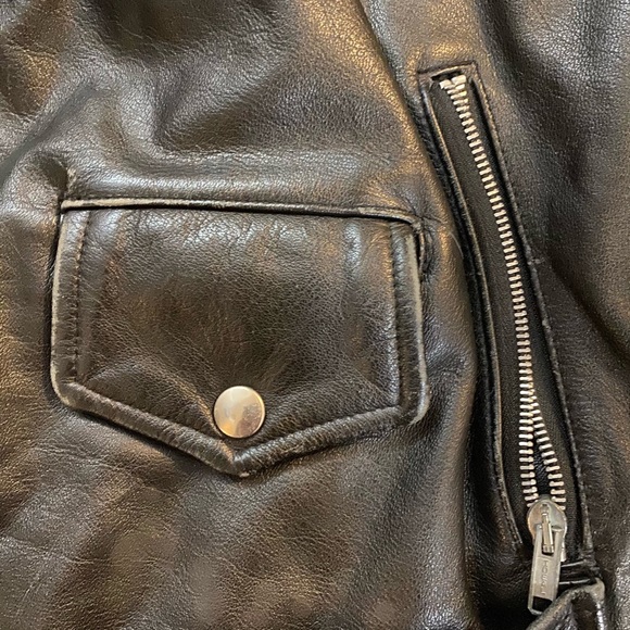 Vintage 80s Diamond Leathers Fringed Moto Jacket - Picture 6 of 13